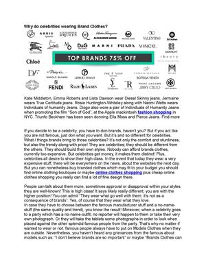 Why do celebrities wearing Brand Clothes?