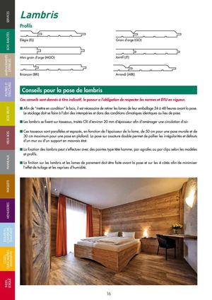 BOIS RABOTES - Lambris et bardages massifs