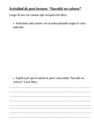 ACTIVIDAD DE POSTLECTURA