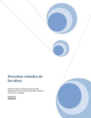 Derechos violados de los afros