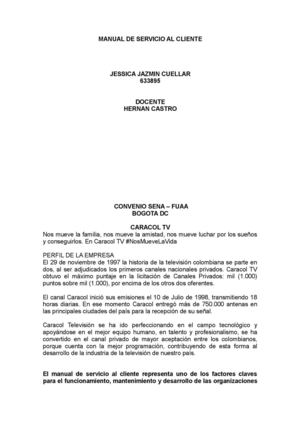 manual servicio al cliente caracol tv