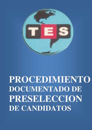 PROCEDIMIENTO PRESELECCIONAR CANDIDATOS
