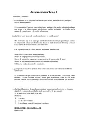 Lectura, escritura y TiC : Tema 1