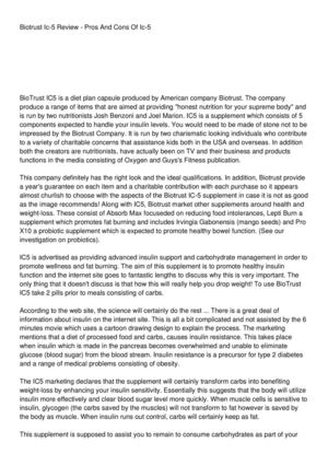 Biotrust Ic-5 Review - Pros And Cons Of Ic-5