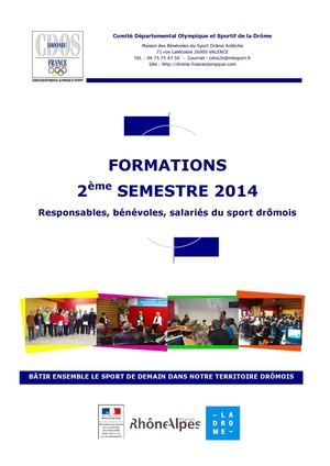 Calaméo - Catalogue des formations du CDOS Drôme 2ème semestre 2014