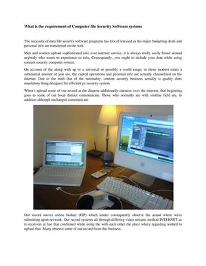 What is the requirement of Computer file Security Software systems