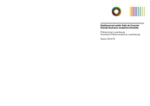Philharmonie Luxembourg Saisonbroschüre 2014/15