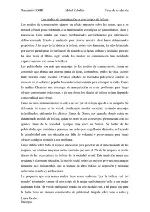 Los medios de comunicación versus los estereotipos de belleza