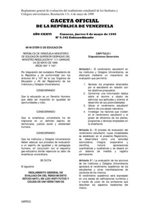 Reglamento de Evaluación