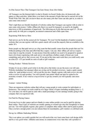 8 of the World's Greatest Online Jobs for Under 18's