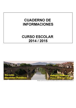 Boletín Informativo de principio de curso (14/15)