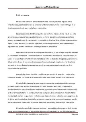 AVENTURAS MATEMÁTICAS