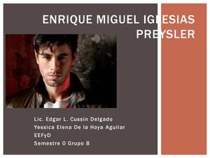 Una parte de la vida de Enrique Iglesias