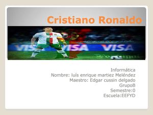 la vida de cristiano ronaldo