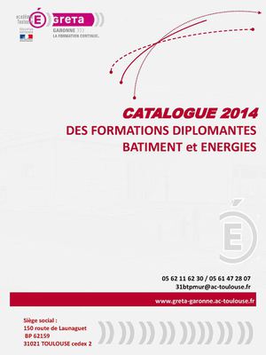 Catalogue de Formations Diplomantes Batiment/Energies