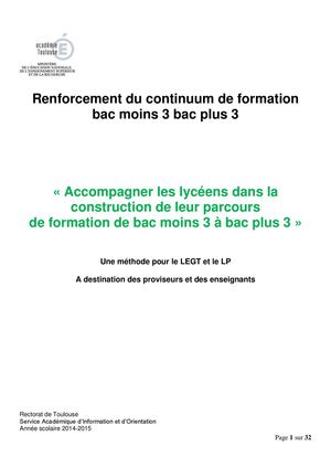 Accompagner les lycéens dans la construction de leur parcours de formation