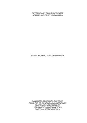 NORMAS APA VS NORMAS ICONTEC