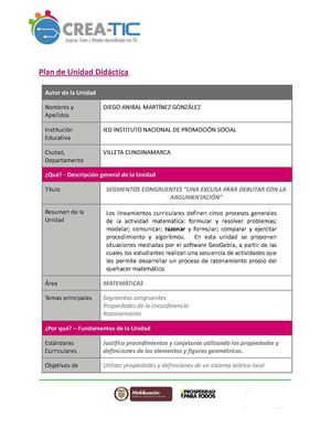 Segmentos congruentes una excusa para la argumentaciòn