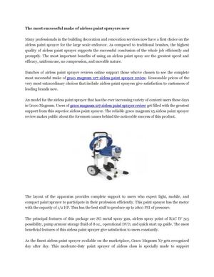 Calameo The Most Successful Make Of Airless Paint Sprayers Now