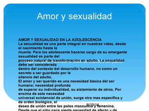 Amor y sexualidad