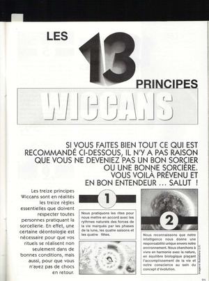 les 13 principes de la Wicca