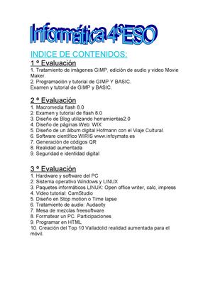 Indice De Contenidos