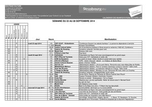 Semaine 39 du 22 au 28 septembre