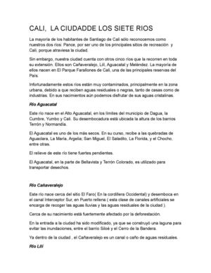 Cali, la ciudad de los siete rios