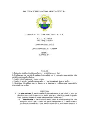 La metamorfosis. Franz Kafka 