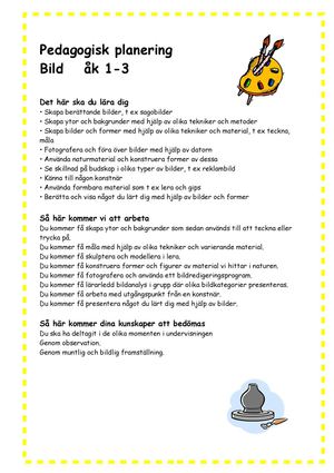 Pedagogiska planeringar 3B