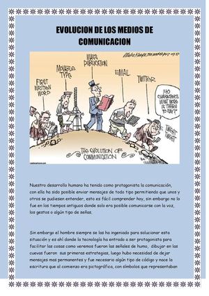 EVOLUCION DE LOS MEDIOS DE COMUNICACION