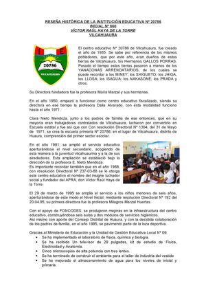 RESEÑA HISTÓRICA DEL CENTRO