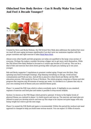 Oldschool New Body Review - Can It Really Make You Look And Feel A Decade Younger?