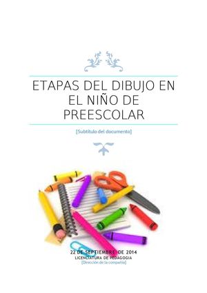 etapas del dibujo en el niño de preescolar
