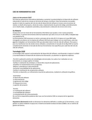 USO DE HERRAMIENTAS CASE