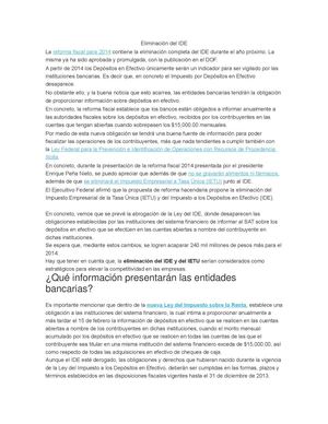 Eliminación del IDE