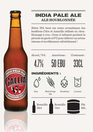 FICHE TECHNIQUE GALLIA INDIA PALE ALE