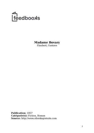 Madame Bovary, Gustave Flaubert