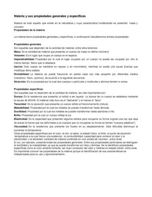 propiedades de la materia