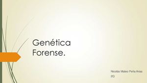 Genética Forense. 