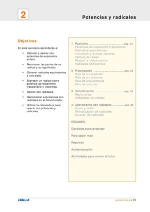 Teoría Potenciación y Radicación