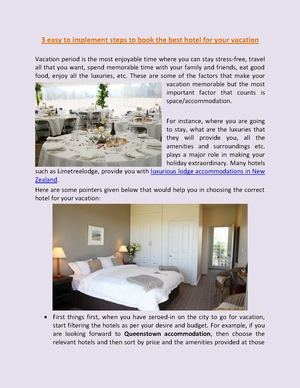 3 easy to implement steps to book the best hotel for your vacation