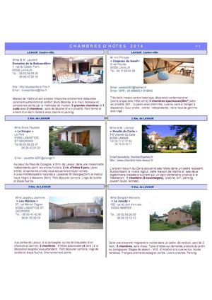 BROCHURE GÎTES-CHAMBRES D'HÔTES