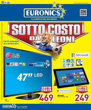 Volantino Euronics Tufano dal 25 settembre al 4 Ottobre 2014