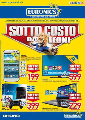 Volantino Euronics Bruno dal 25 settembre al 8 Ottobre 2014