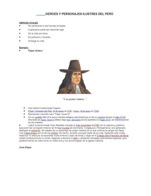 HEROES Y PERSONAJES ILUSTRES DEL PERÚ