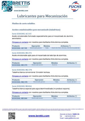 BRETTIS Gama MECANIZACION Fuchs