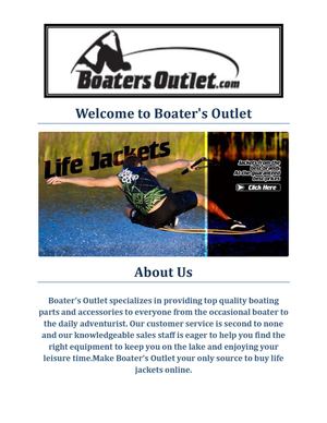 Buy Life Jackets: Boater's Outlet (801-568-0858) 