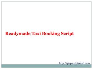 PHP Taxi Booking Script