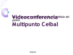 Videoconferencia Multipunto Ceibal